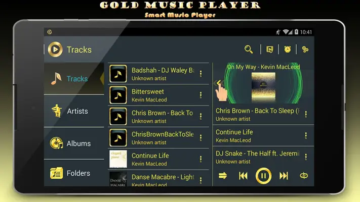 Gold Music Player android App screenshot 1