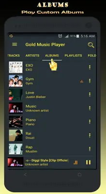 Gold Music Player android App screenshot 3