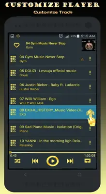 Gold Music Player android App screenshot 7